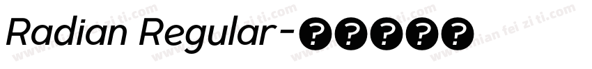 Radian Regular字体转换